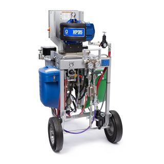 XP35 Non-Hazardous Spray Package, Cart, 2.5:1 Mix Ratio, Hopper, Solvent Pump, Heaters, Junction Box, XTR Gun, 240V 574255