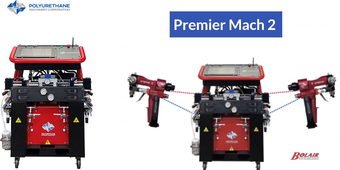 Spraying Foam With Two Guns On One Machine Spraying Foam With Two Guns On One Machine: PMC Premier Mach2